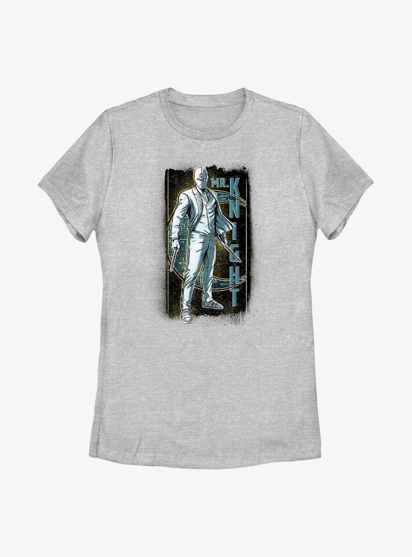 Marvel Moon Knight Mr. Knight Grunge Badge Womens T-Shirt, , hi-res