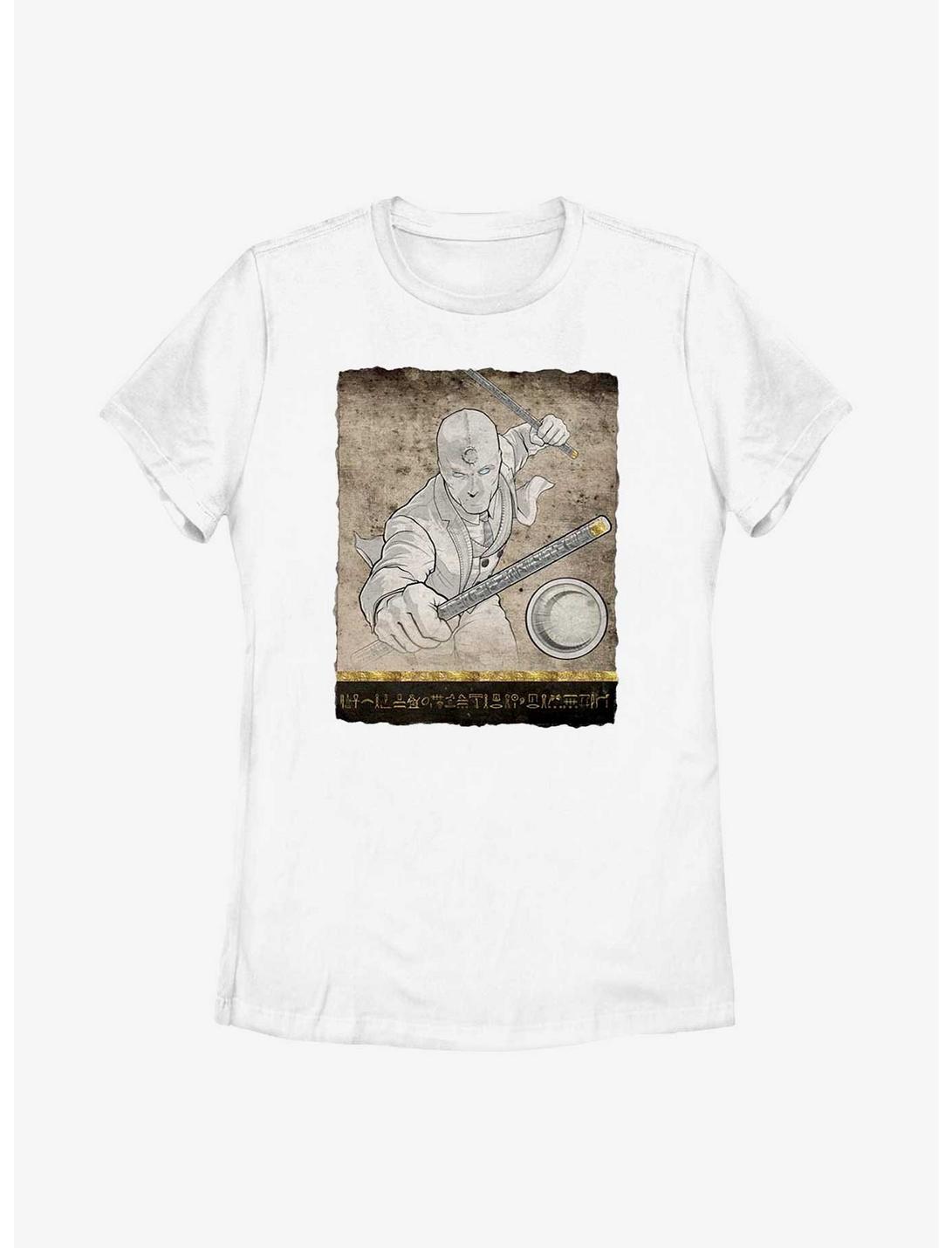 Marvel Moon Knight Mr. Knight Scroll Fragment Womens T-Shirt, WHITE, hi-res