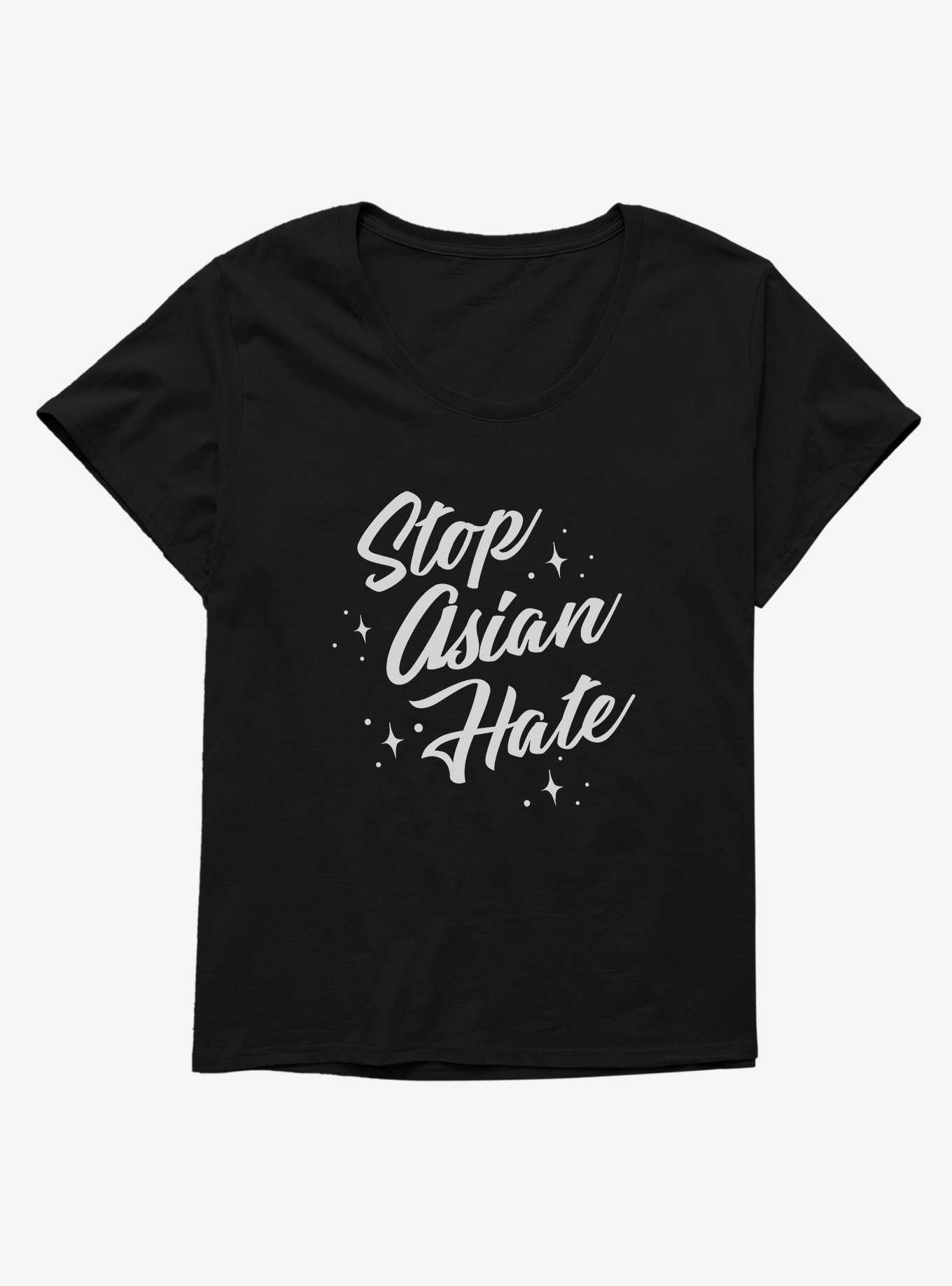 Airbrush Stop Asian Hate Womens T-Shirt Plus Size, , hi-res