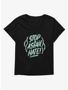 Checkered Stop Asian Hate Womens T-Shirt Plus Size, , hi-res
