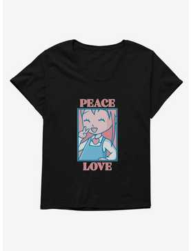 Peace Love Womens T-Shirt Plus Size, , hi-res