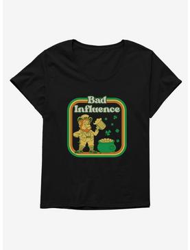 St. Patty's Bad Influence Leprechaun Womens T-Shirt Plus Size, , hi-res