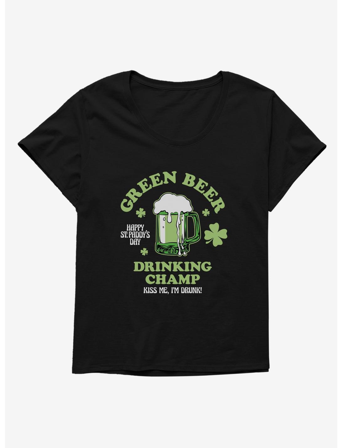 St. Patty's Green Beer Drinking Champ Womens T-Shirt Plus Size, , hi-res