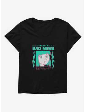 Anime Girl Bad News Womens T-Shirt Plus Size, , hi-res