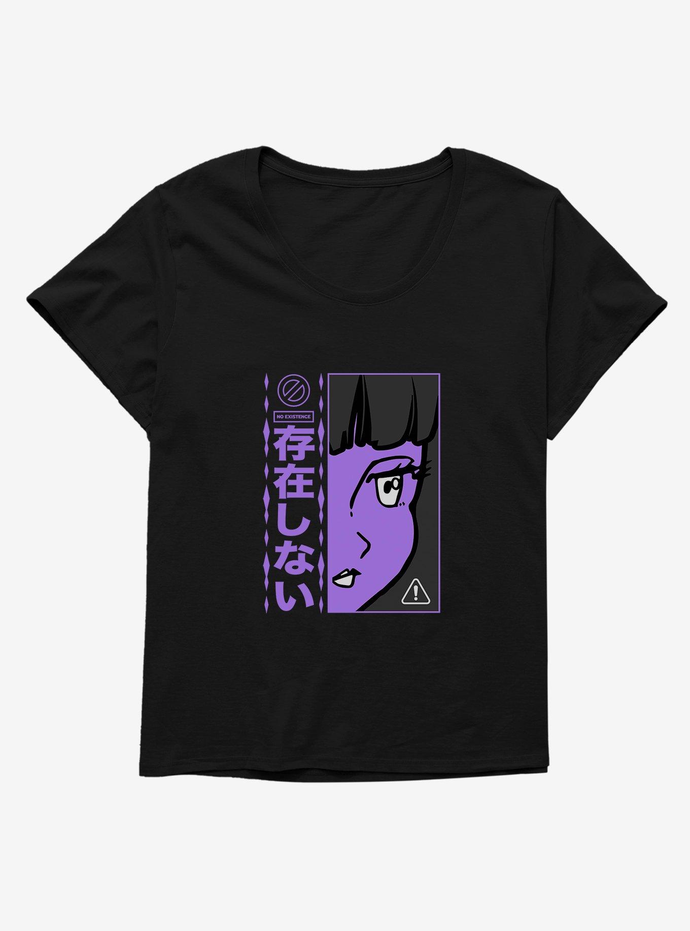 Anime Girl No Existence Womens T-Shirt Plus Size, , hi-res