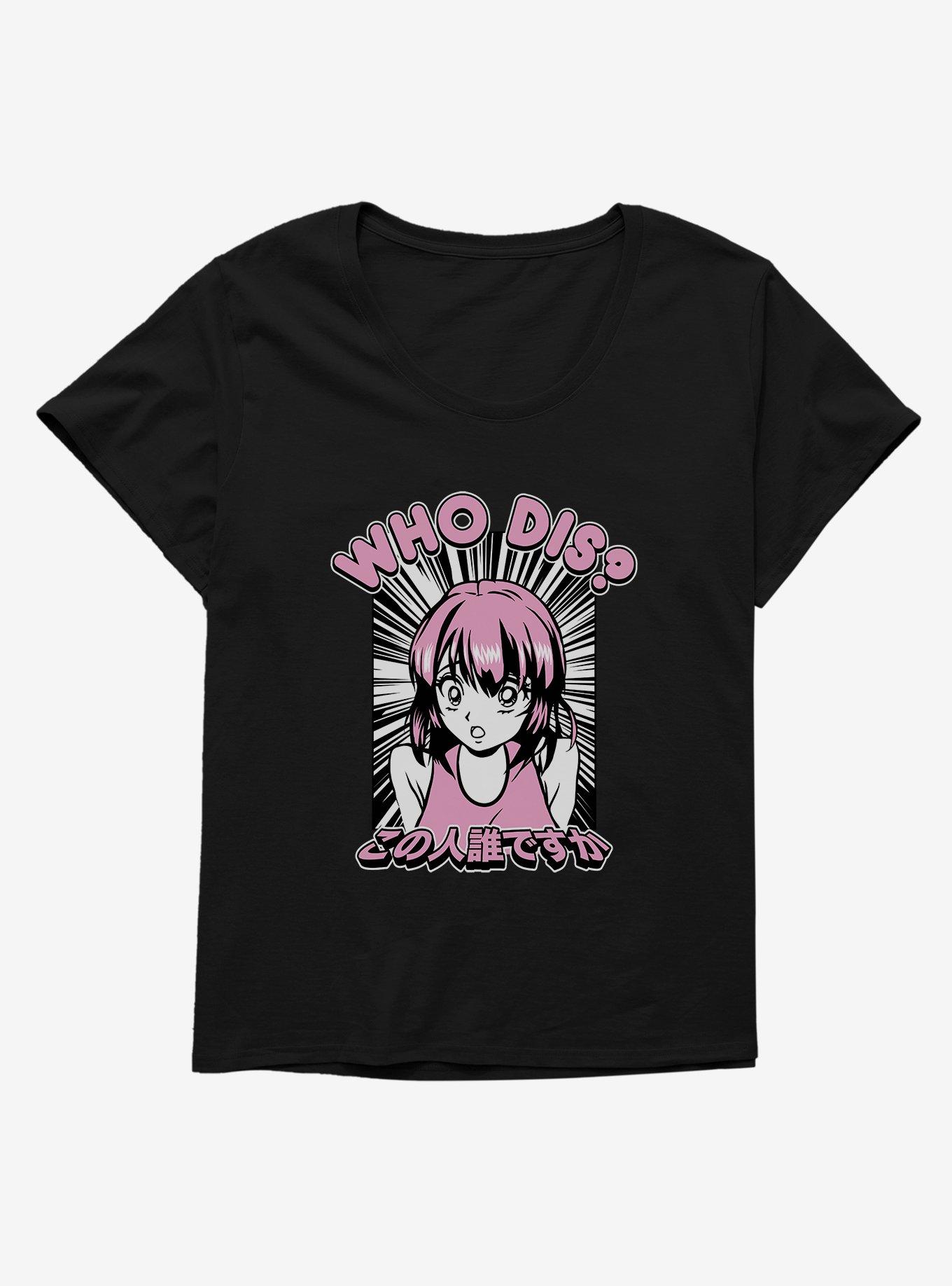 Anime Girl Who Dis Womens T-Shirt Plus Size, , hi-res