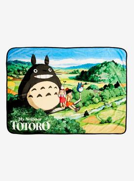 Studio Ghibli My Neighbor Totoro Sisters & Totoros Scenic Throw Blanket
