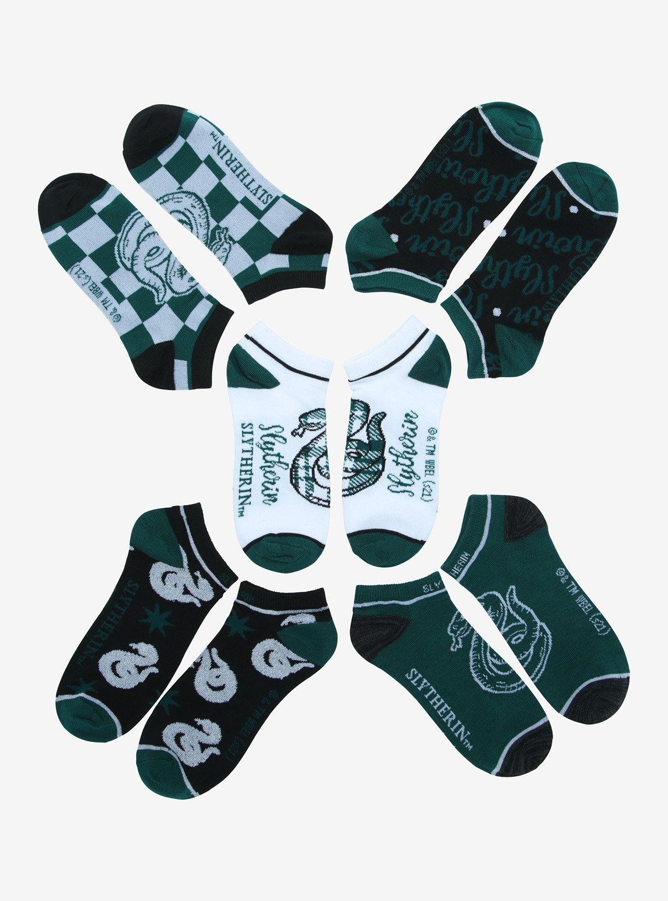 Harry Potter Slytherin No-Show Socks 5 Pair, , hi-res