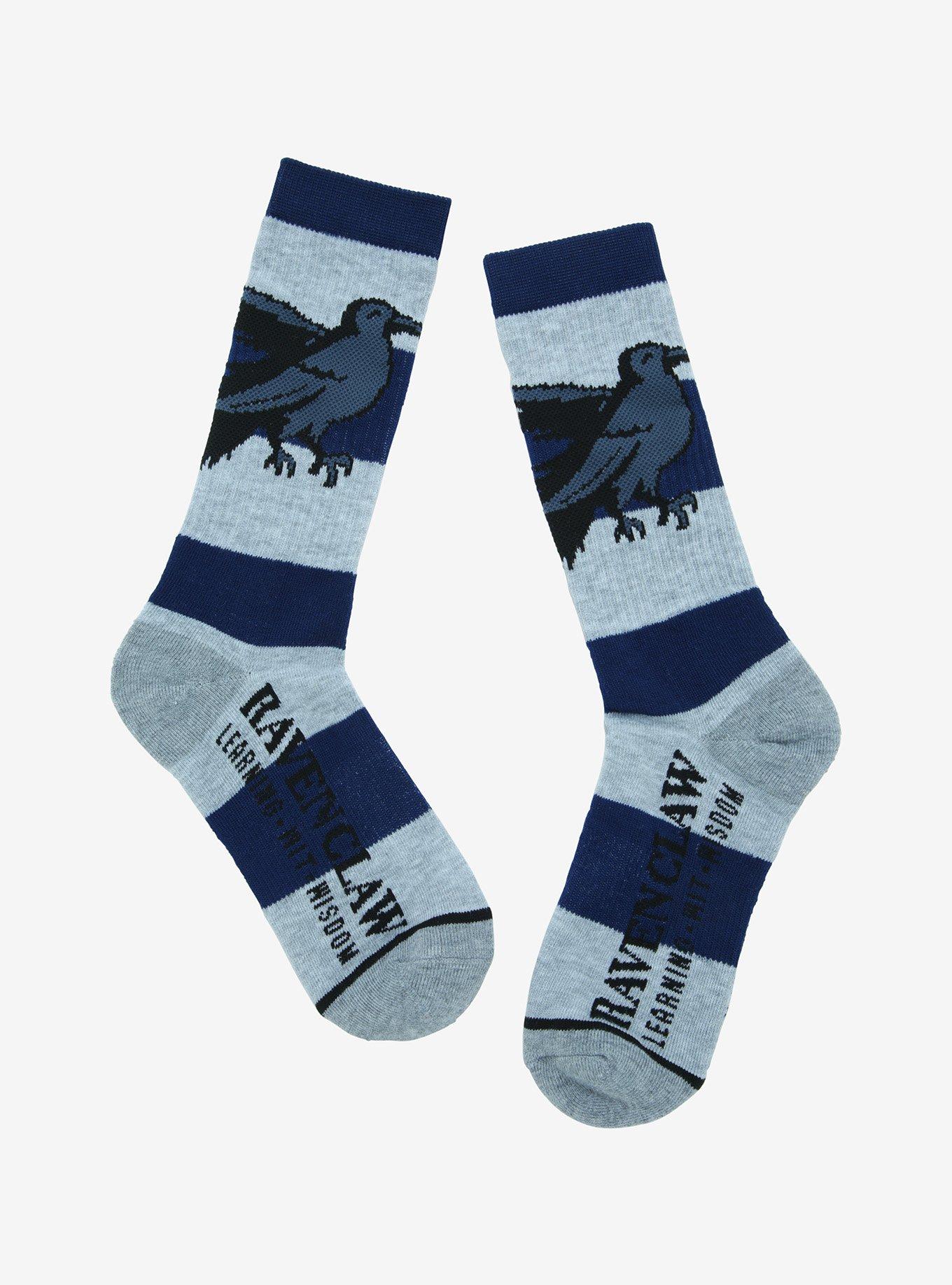 Harry Potter Ravenclaw Rugby Stripe Crew Socks, , hi-res