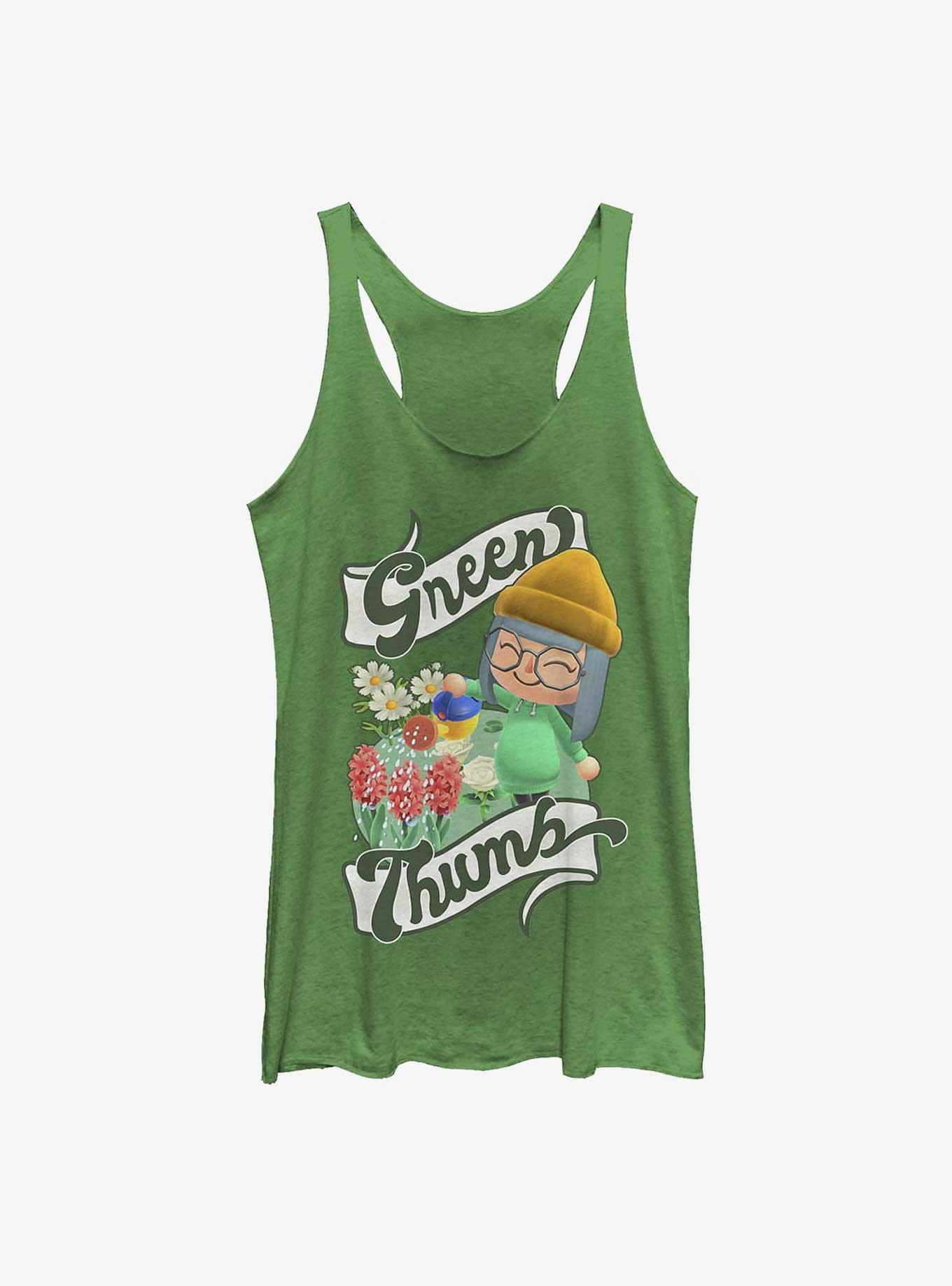 Nintendo Animal Crossing Green Thumb Girls Raw Edge Tank, , hi-res