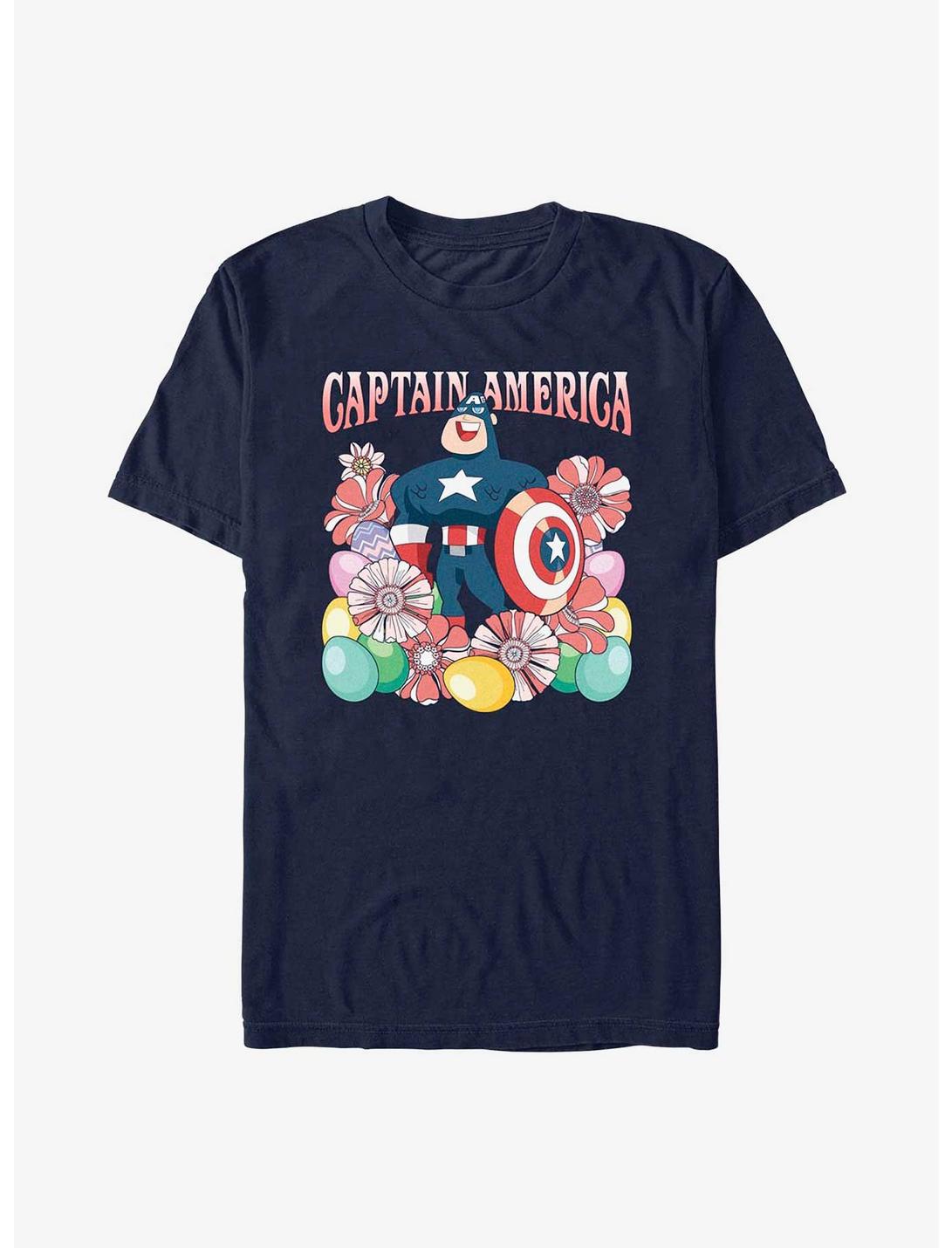 Marvel Captain America Collecting Eggs Since '41 T-Shirt, NAVY, hi-res