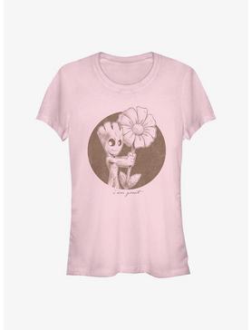 Marvel Guardians Of The Galaxy Groot Flower Girls T-Shirt, LIGHT PINK, hi-res