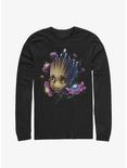 Marvel Guardians Of The Galaxy Groot Flowers Long-Sleeve T-Shirt, BLACK, hi-res
