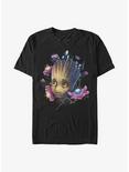Marvel Guardians Of The Galaxy Groot Flowers T-Shirt, BLACK, hi-res