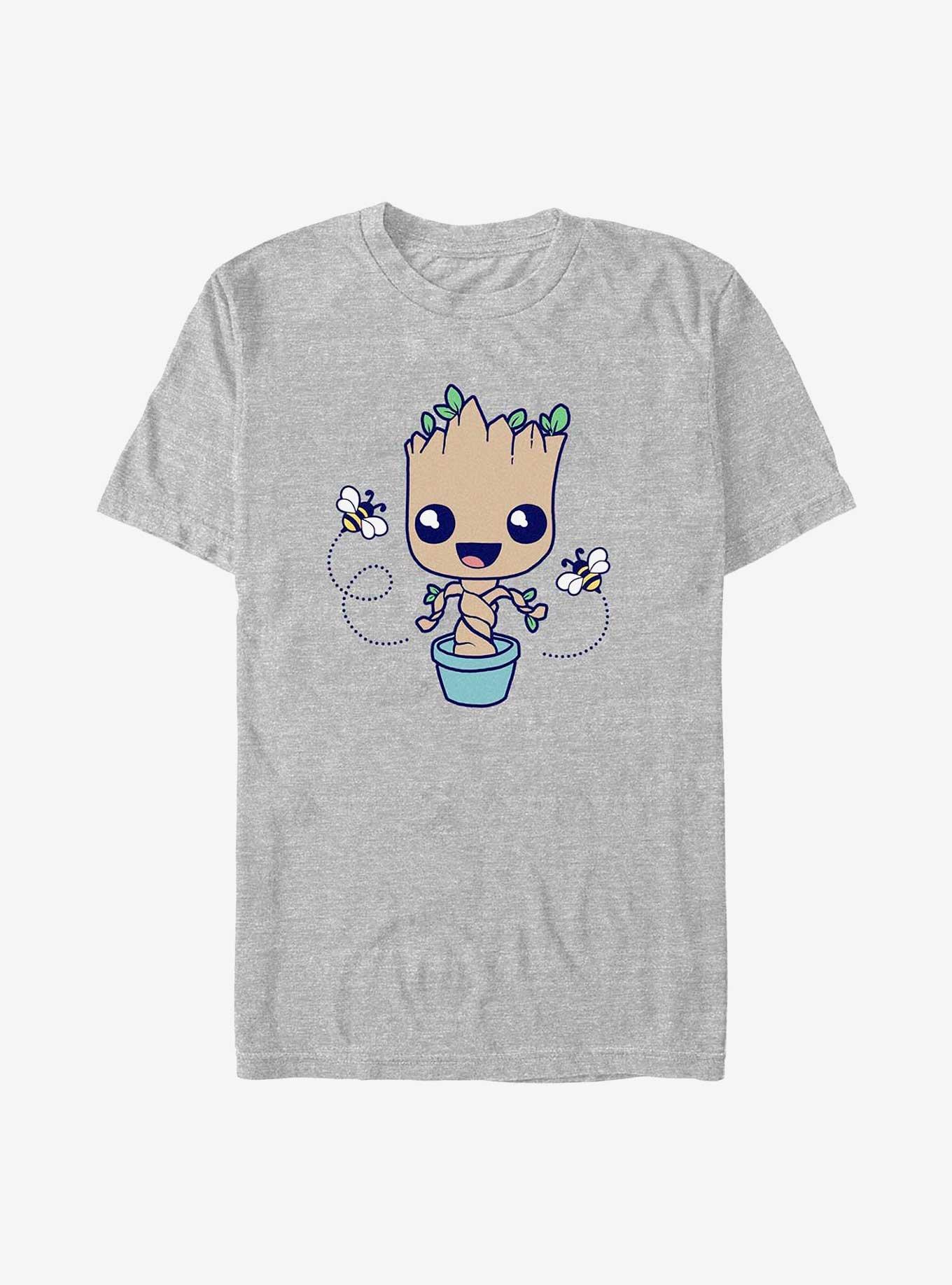 Marvel Guardians Of The Galaxy Groot Hello Spring T-Shirt, ATH HTR, hi-res