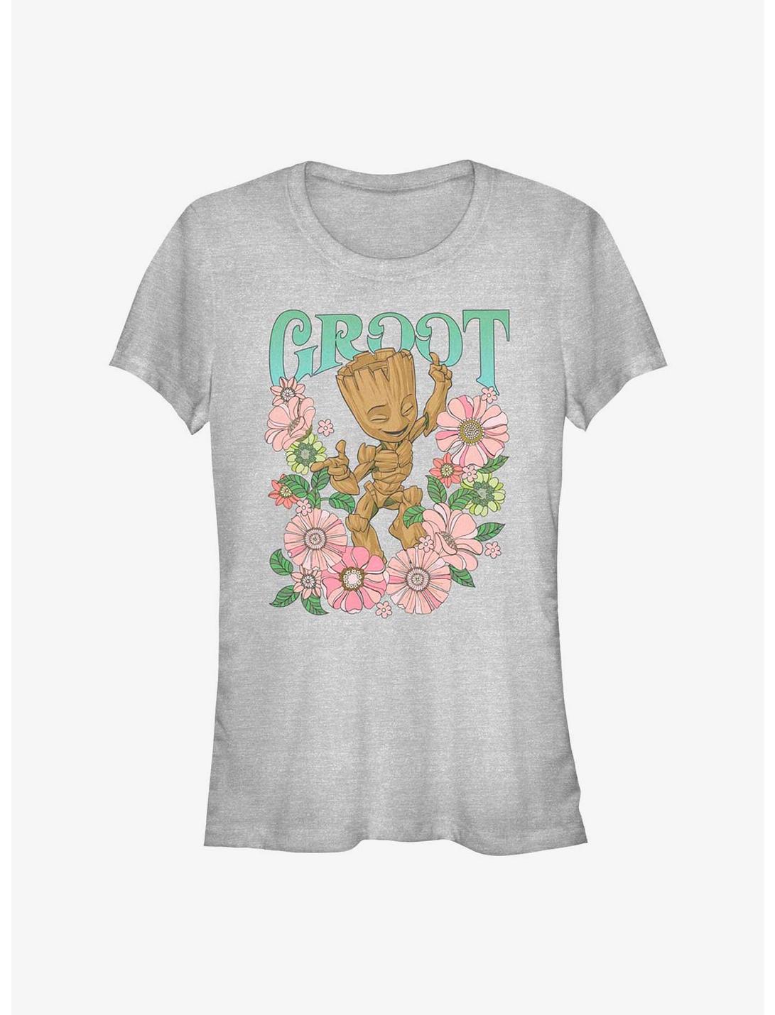 Marvel Guardians Of The Galaxy Groot Flower Dance Girls T-Shirt, ATH HTR, hi-res