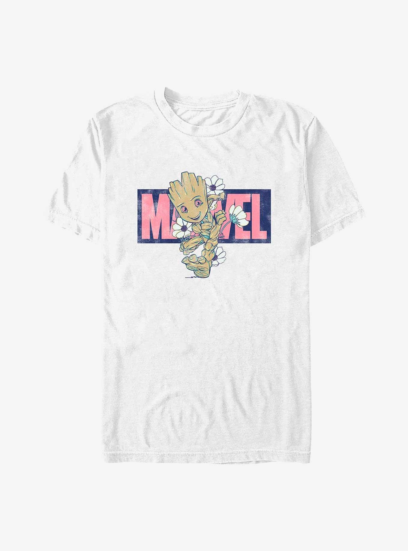 T-Shirt Guardians of The Galaxy Donna Groot Heart Marvel Cotton