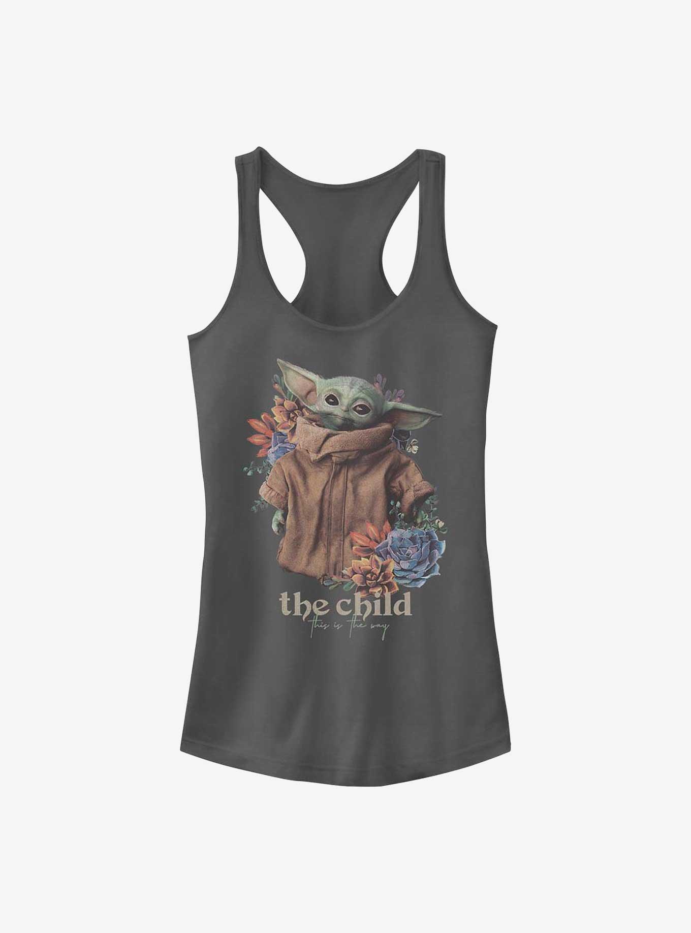 Star Wars The Mandalorian Floral Child Girls Tank, , hi-res