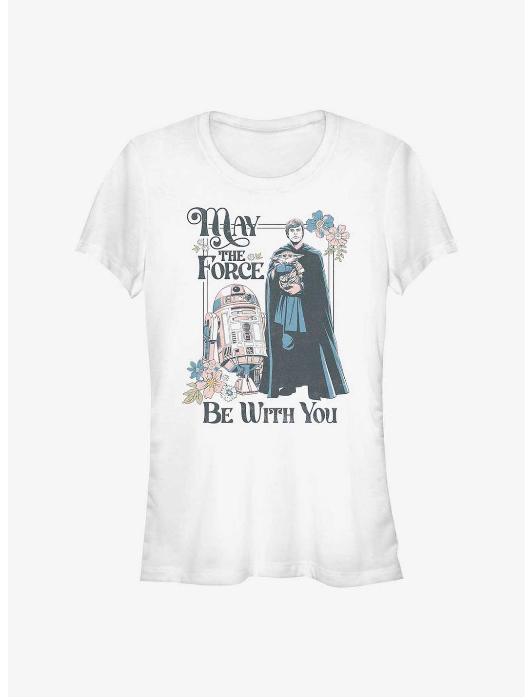 Star Wars The Mandalorian May The Force Be With You Girls T-Shirt, WHITE, hi-res
