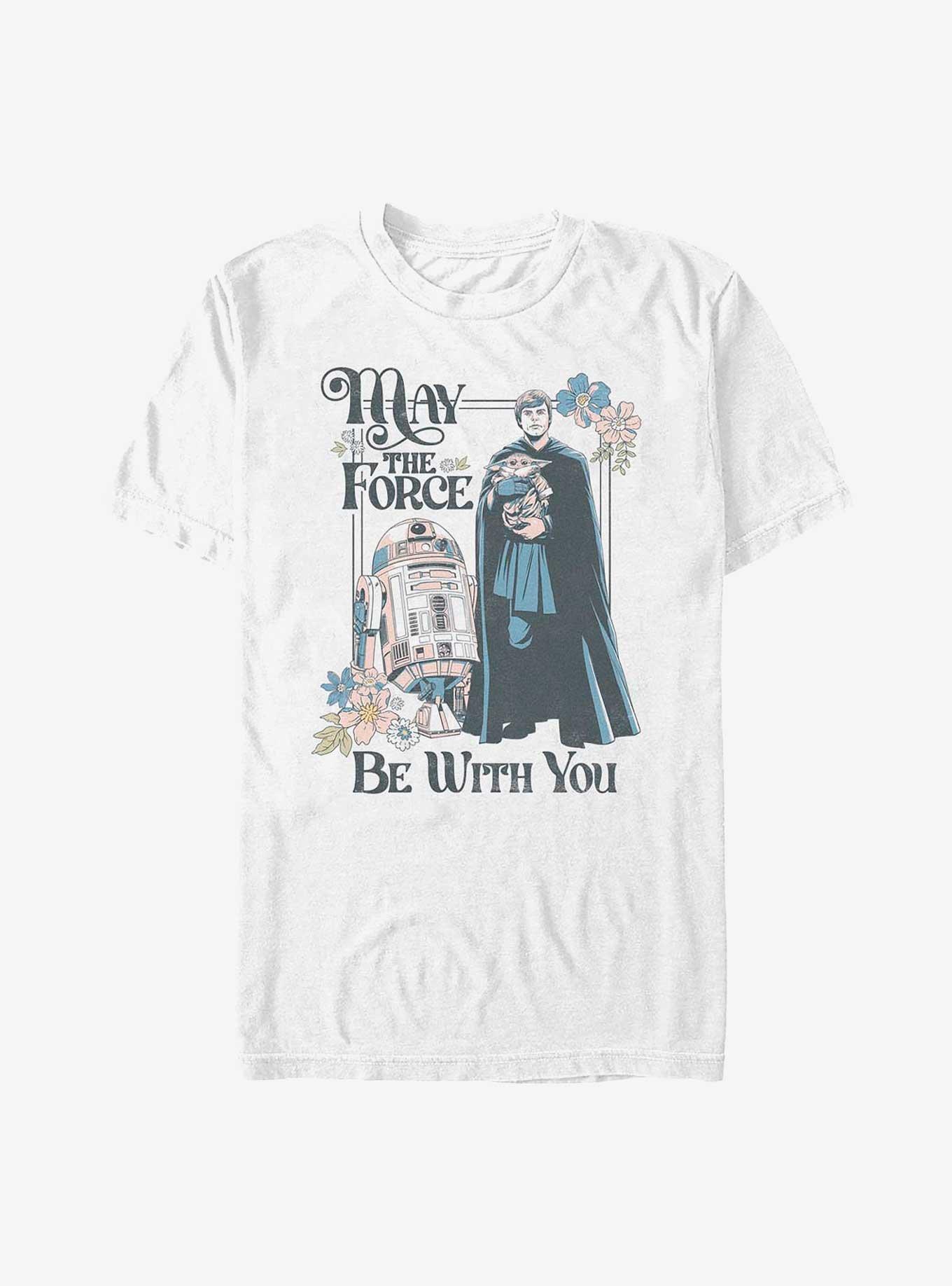 Star Wars The Mandalorian May The Force Be With You T-Shirt, WHITE, hi-res