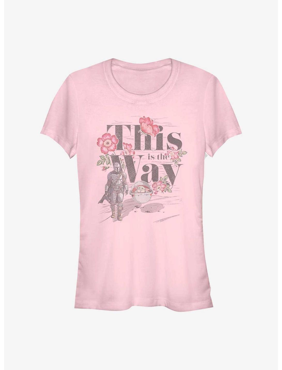 Star Wars The Mandalorian Way Flowers Girls T-Shirt, LIGHT PINK, hi-res