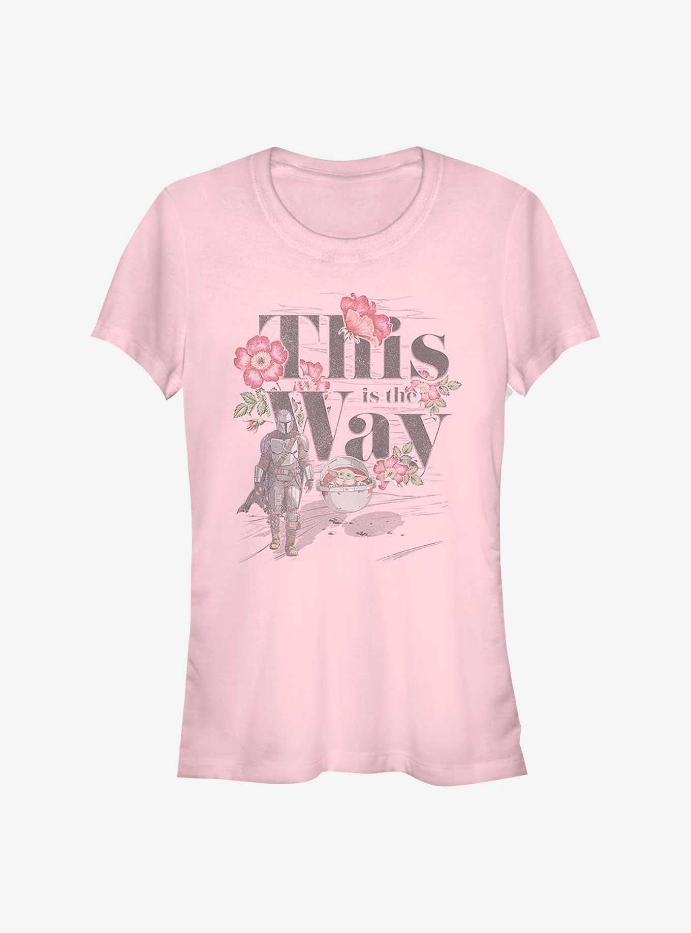 Star Wars The Mandalorian Way Flowers Girls T-Shirt, LIGHT PINK, hi-res