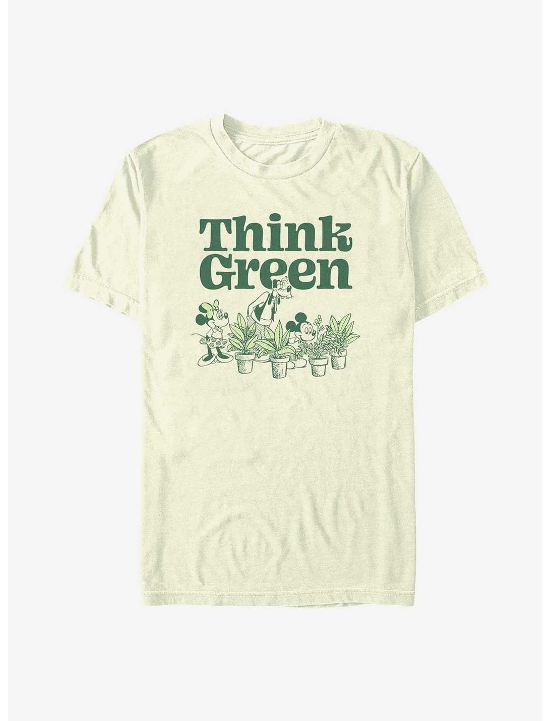 Disney Mickey Mouse Green Thinking T-Shirt, NATURAL, hi-res