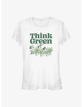 Disney Mickey Mouse Green Thinking Girls T-Shirt, WHITE, hi-res