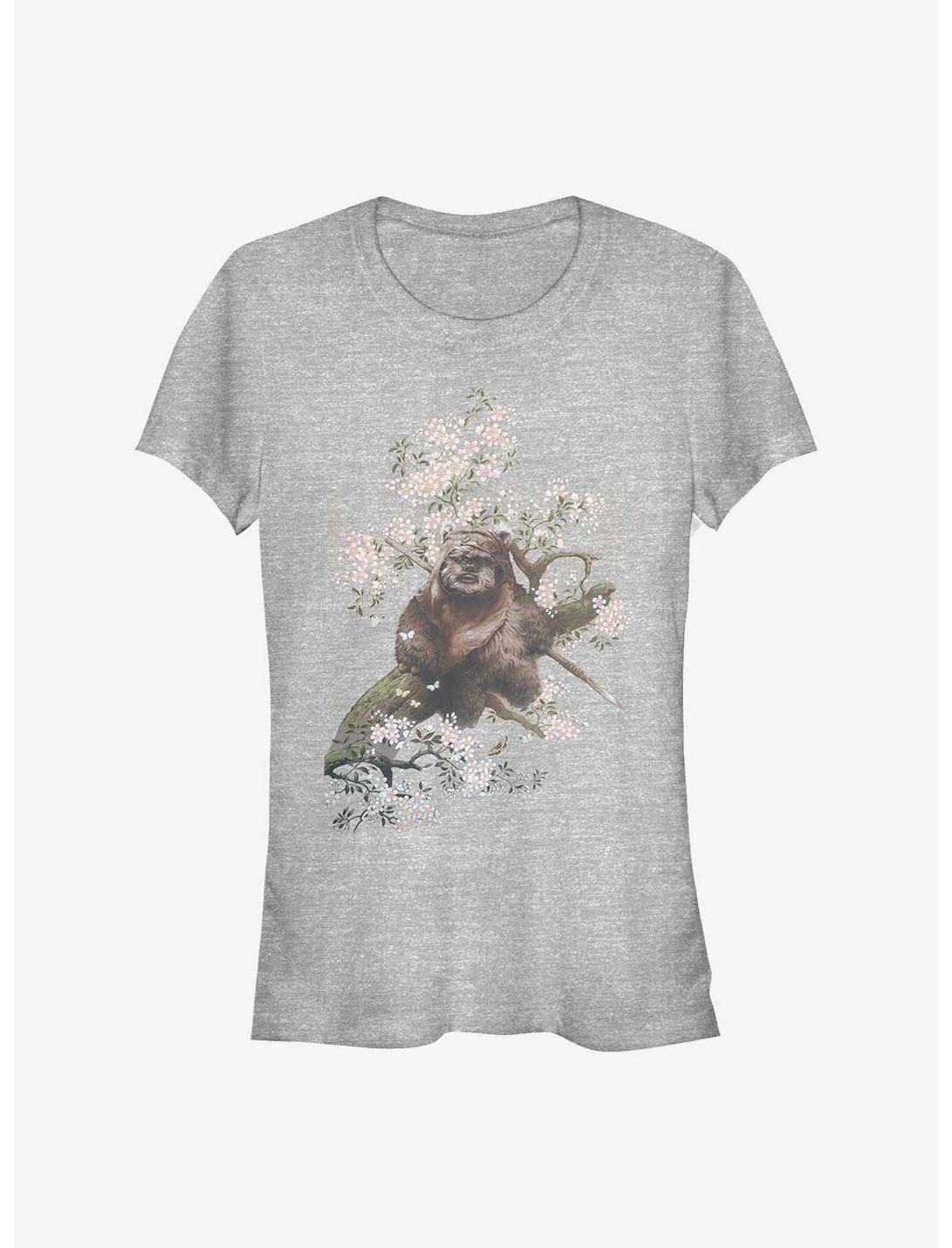 Star Wars Ewok In The Flowers Girls T-Shirt, ATH HTR, hi-res
