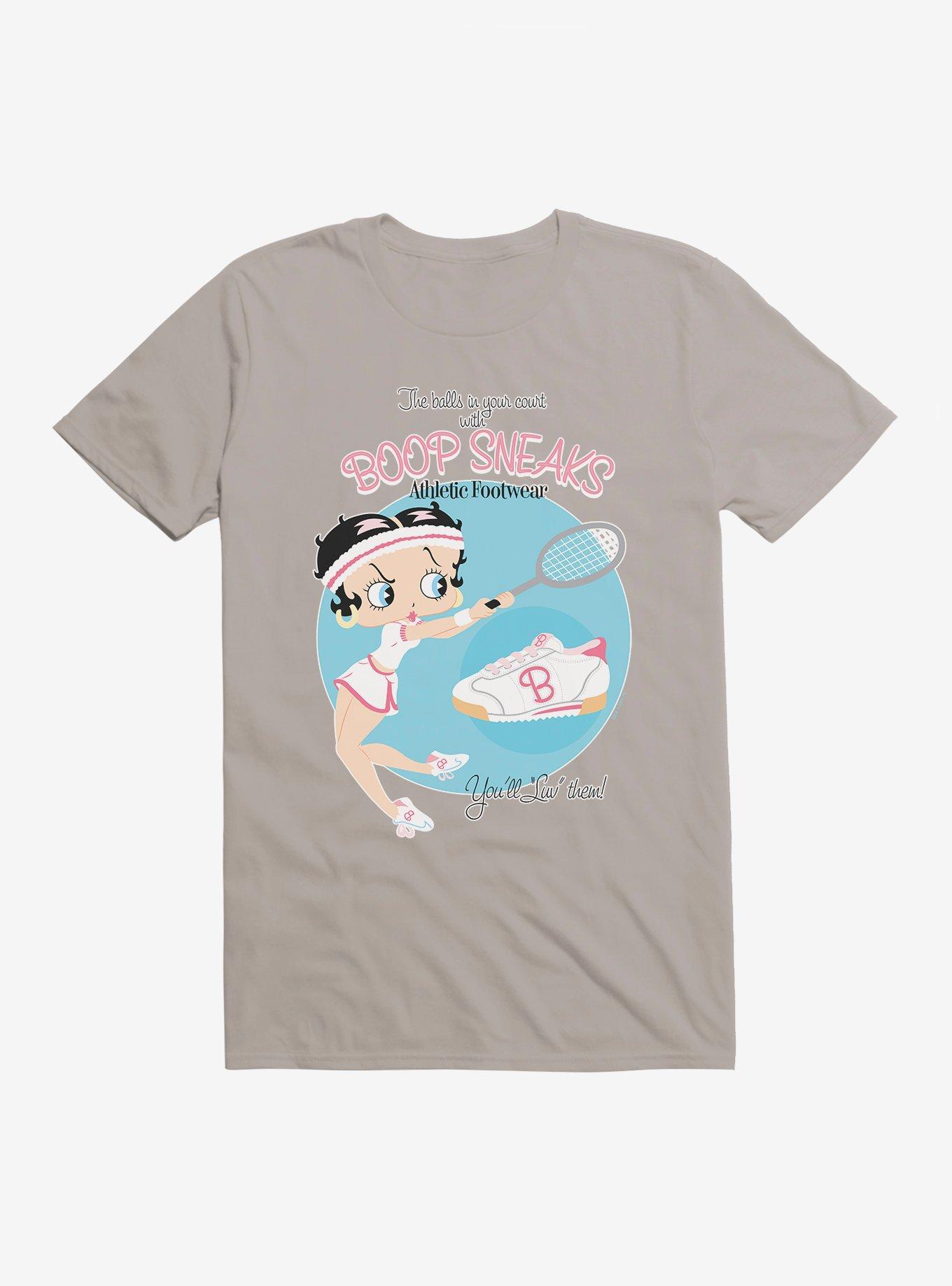 Betty Boop Sneakers T-Shirt, LIGHT GREY, hi-res