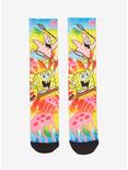 SpongeBob SquarePants Jellyfish Tie-Dye Crew Socks, , hi-res