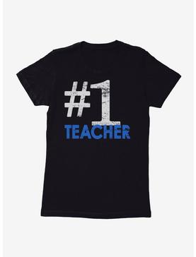 iCreate Number 1 Teacher Blue Text Womens T-Shirt, , hi-res
