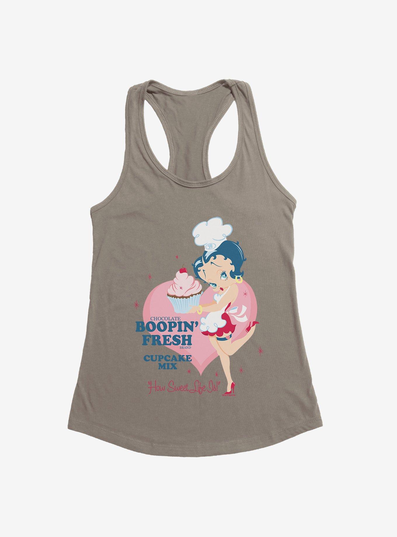 Betty Boop Chocolate Cupcake Womens Tank Top, WARM GRAY, hi-res