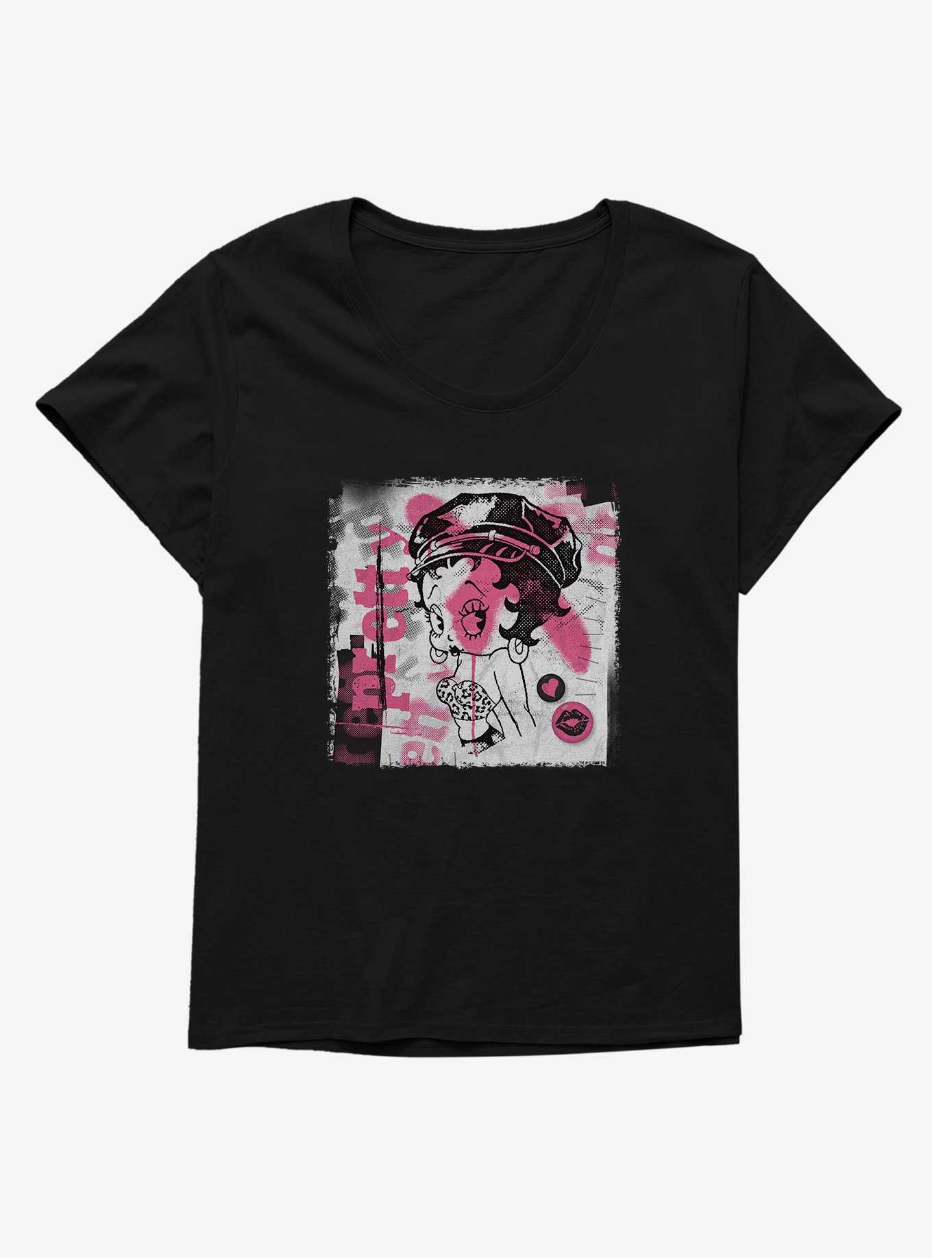 Betty Boop Graffiti Femme Punk Womens T-Shirt Plus Size, , hi-res