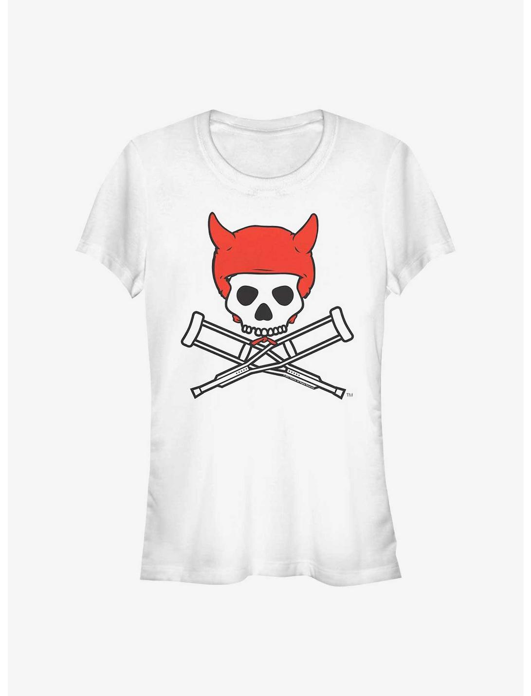 Jackass Forever Devil Horns Jackass Logo Girls T-Shirt, WHITE, hi-res