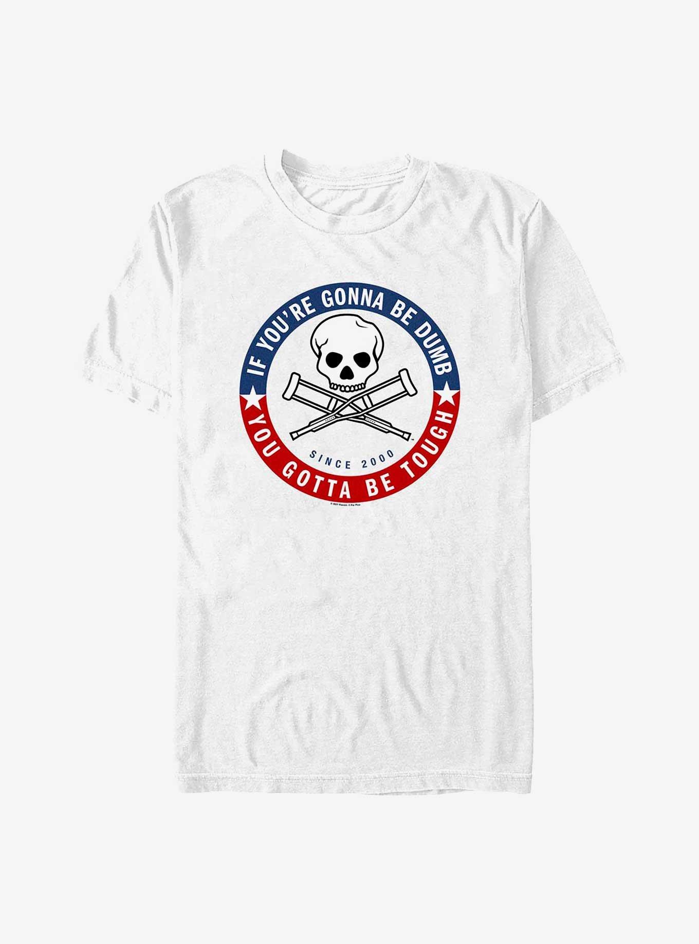 Jackass Forever Dumb Tough Skull T-Shirt, WHITE, hi-res