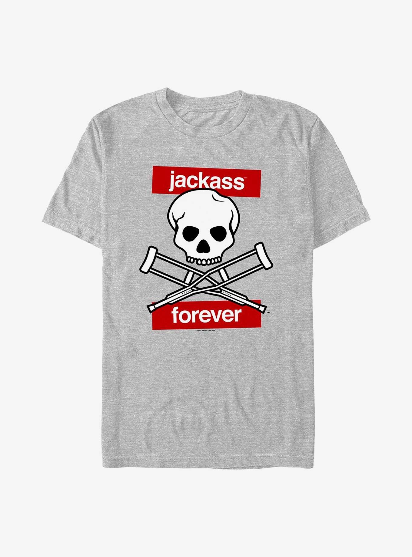 Jackass Forever Jackass Forever Skull T-Shirt, ATH HTR, hi-res