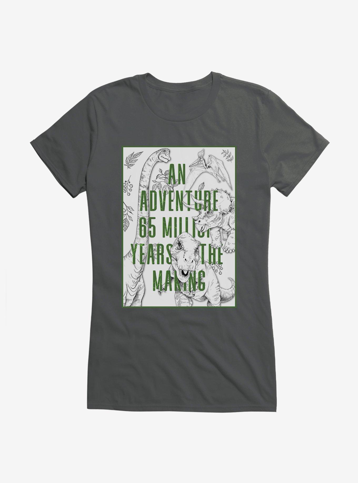 Jurassic World 65 Million Years Girl's T-Shirt, CHARCOAL, hi-res