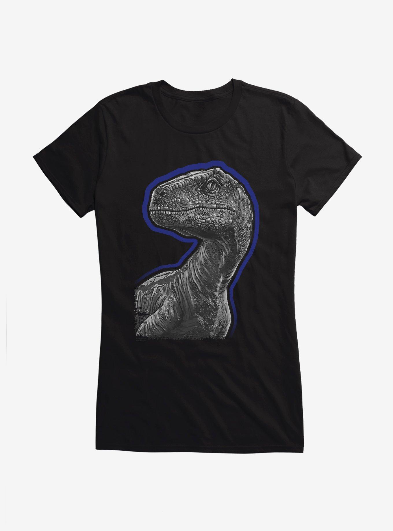 Jurassic World Velociraptor Outline Girl's T-Shirt