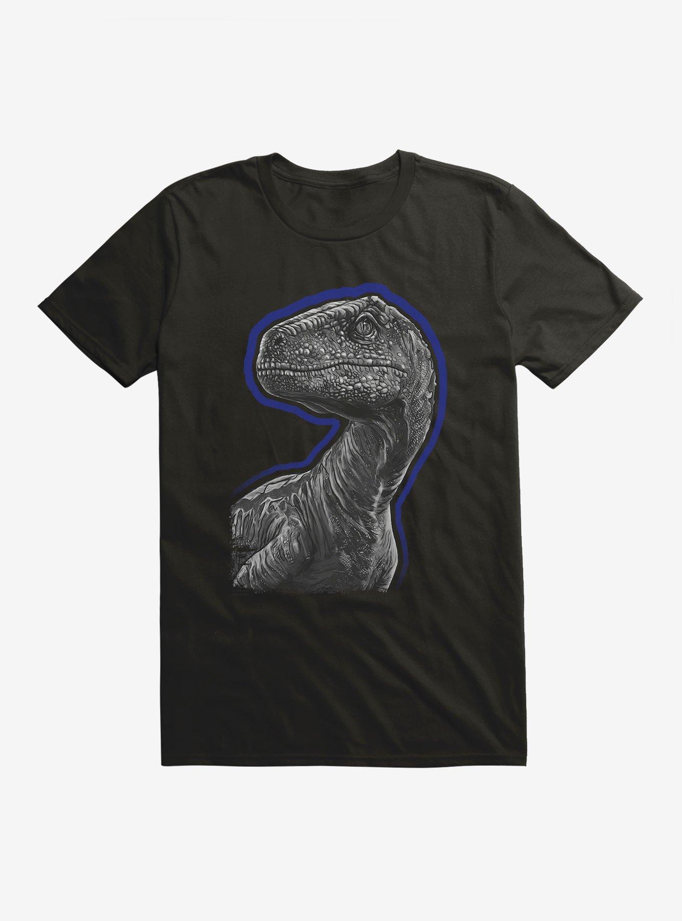 Jurassic World Velociraptor Outline T-Shirt, BLACK, hi-res