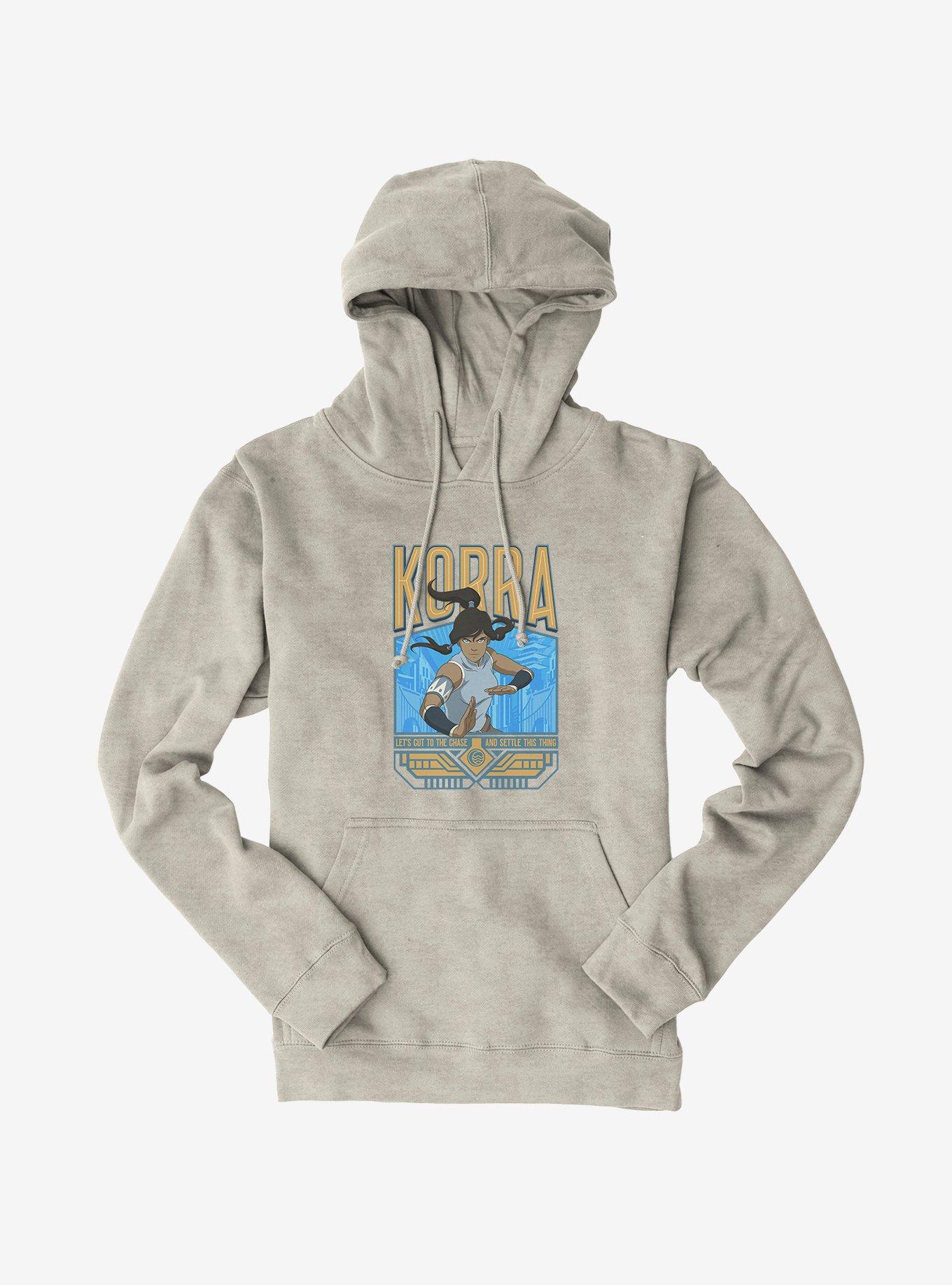 Legend Of Korra Cut To The Chase Hoodie, OATMEAL HEATHER, hi-res