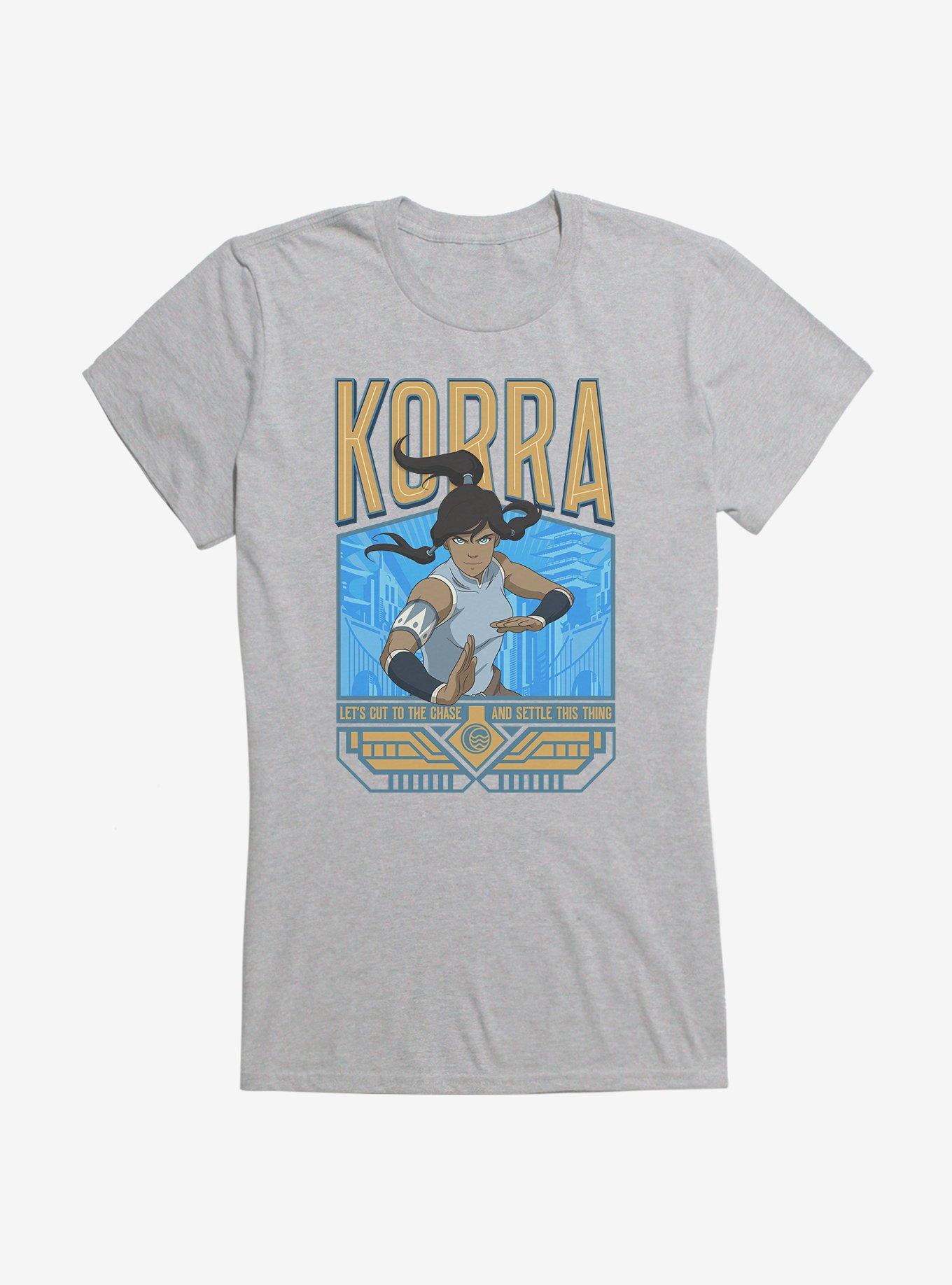 Legend Of Korra Cut To The Chase Girls T-Shirt, HEATHER, hi-res