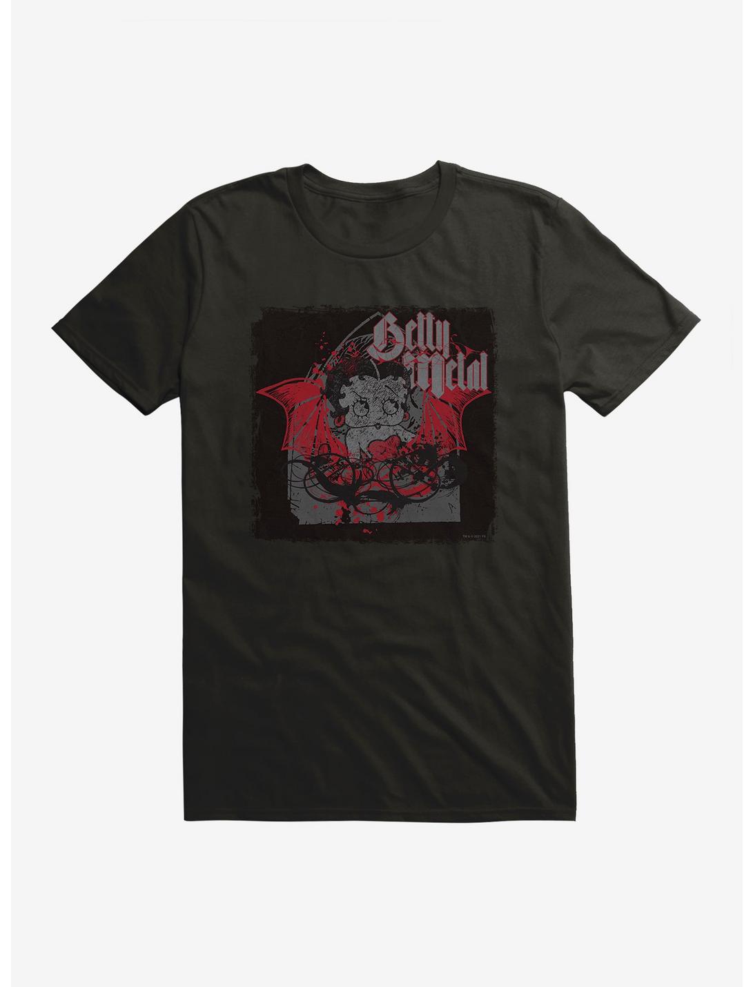 Betty Boop Dark Metal Angel T-Shirt, BLACK, hi-res