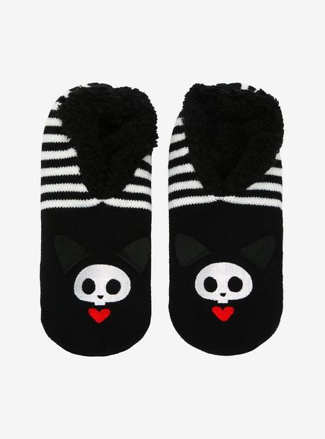 Skelanimals Kit The Cat Cozy Slippers | Hot Topic