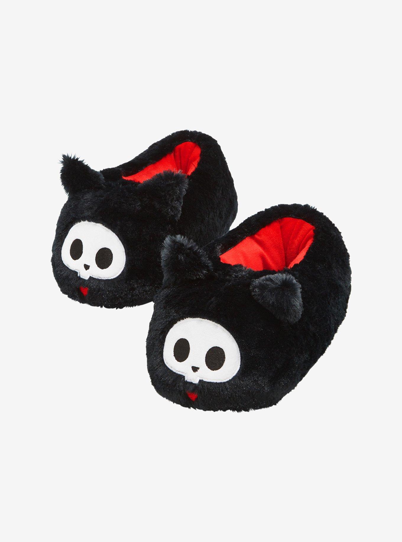 Skelanimals Kit The Cat Plush Slippers, MULTI, hi-res