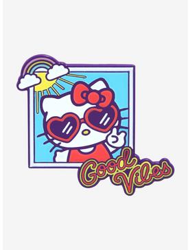 Sanrio Hello Kitty Good Vibes Portrait Enamel Pin - BoxLunch Exclusive, , hi-res