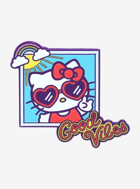 Sanrio Hello Kitty Good Vibes Portrait Enamel Pin - BoxLunch