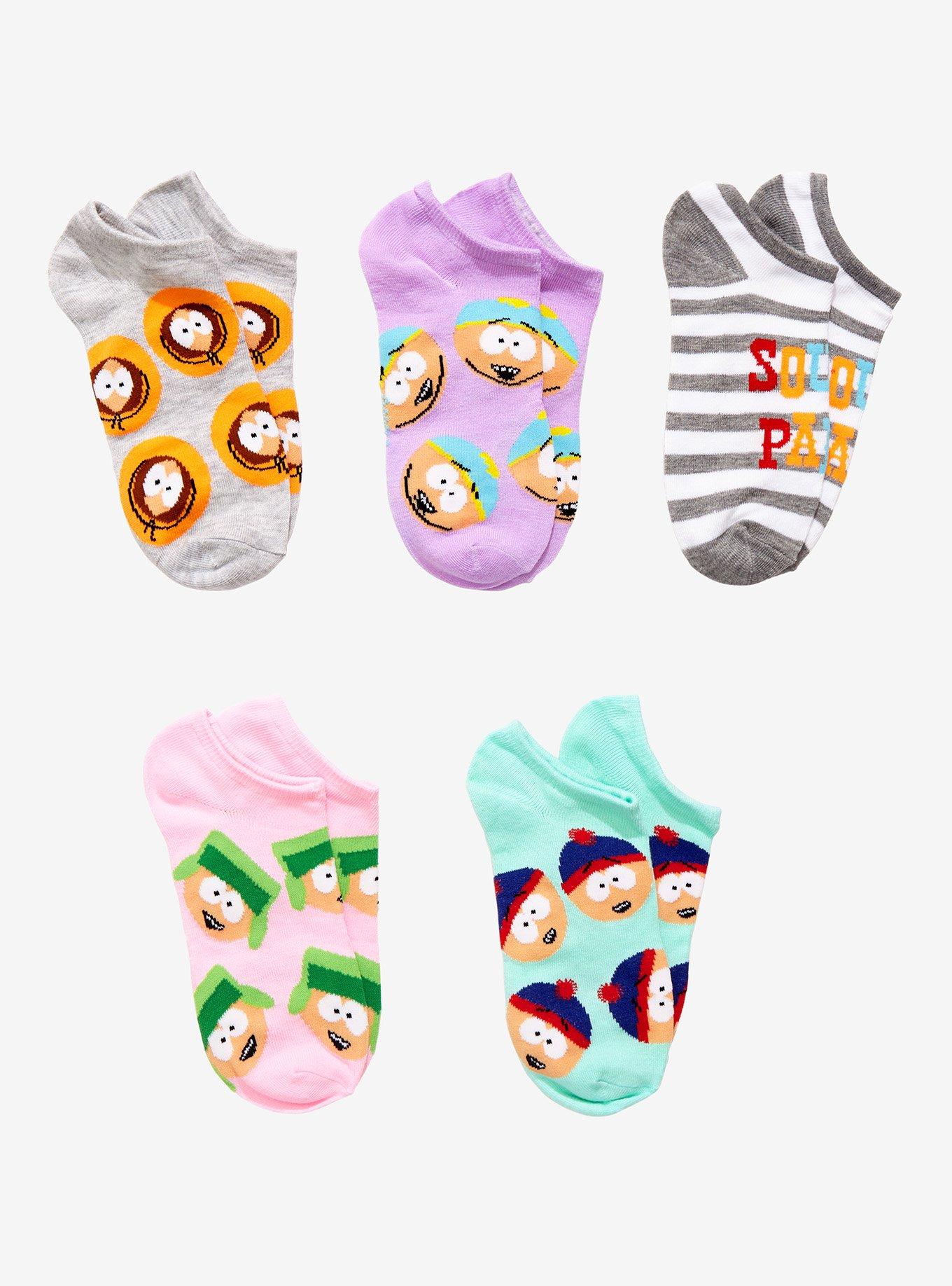 South Park Boys No-Show Socks 5 Pair, , hi-res