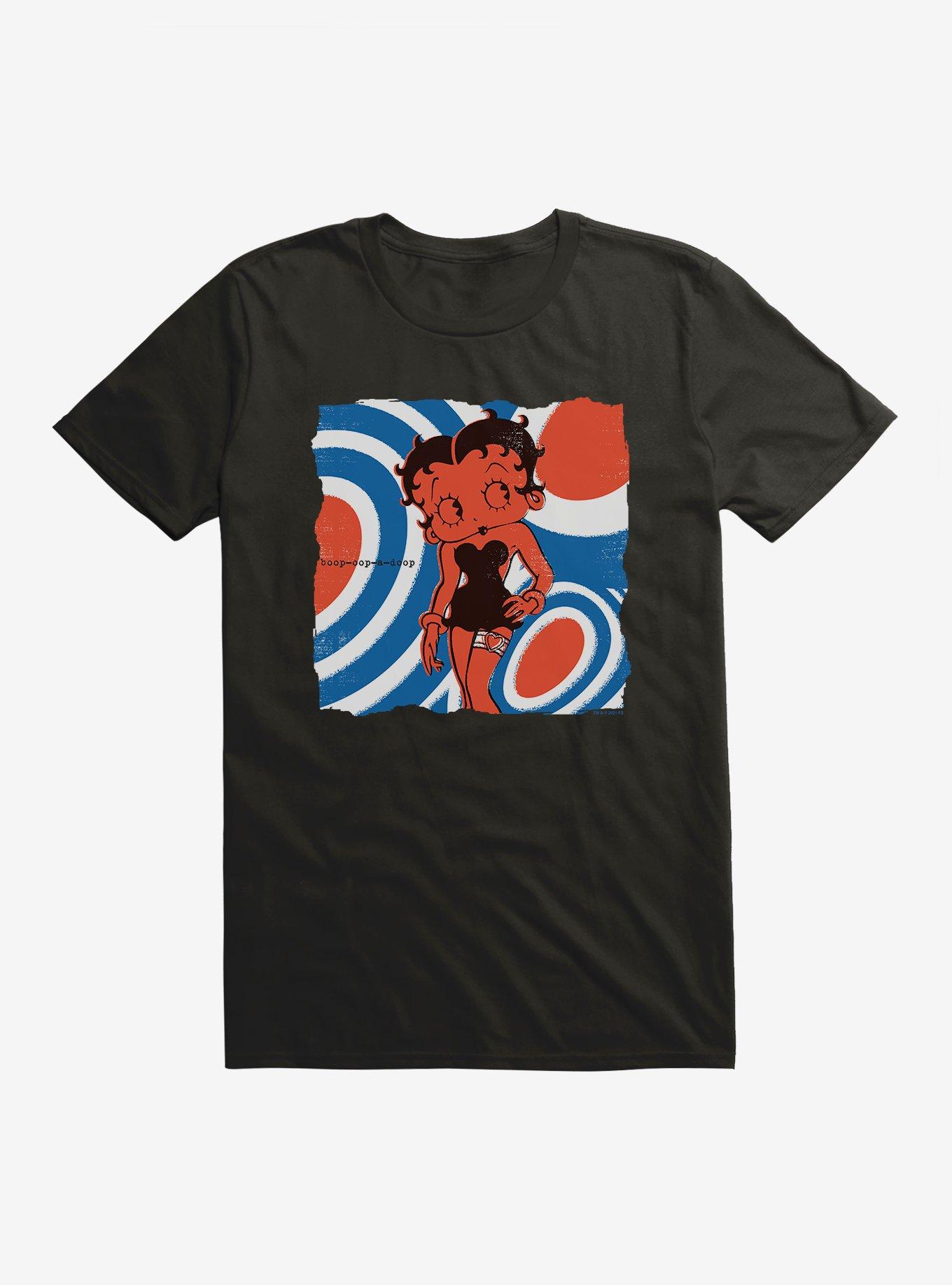 Betty Boop Orange Mod Mood T-Shirt, BLACK, hi-res