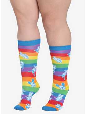 Disney Mickey Mouse & Friends Rainbow Stripe Knee-High Socks, , hi-res